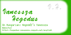 vanessza hegedus business card